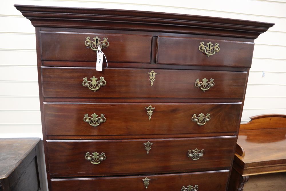 A George III mahogany Irish tallboy, width 102cm, depth 52cm, height 162cm